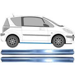 Opravný plech prahu na Peugeot 1007 2005-2009 / Levá+Pravá / Sada 11332