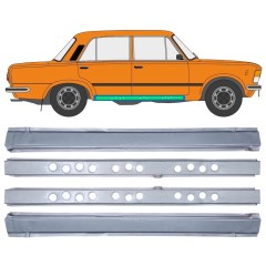 Opravný plech prahu vnitřní + vnější na Fiat 125p 1968-1991 / Levá+Pravá / Sada 12548