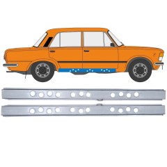 Opravný plech prahu vnitřní na Fiat 125p 1968-1991 / Levá+Pravá / Sada 12545