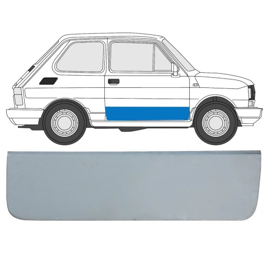 Opravný plech dveří na Fiat 126p 1972-2000 / Pravá 17260