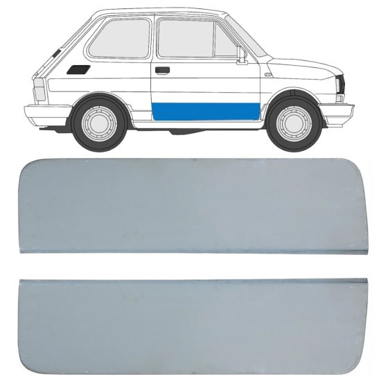 Opravný plech dveří na Fiat 126p 1972-2000 / Levá+Pravá / Sada 17262