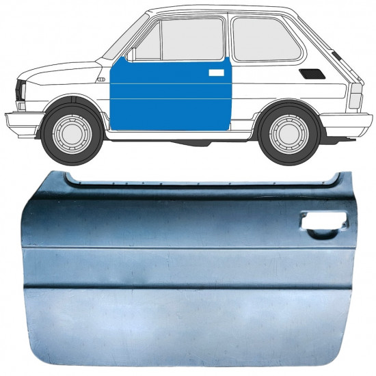 Opravný plech dveří na Fiat 126p 1985-1994 / Levá 7571