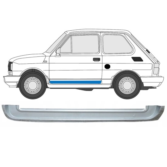 Opravný plech předních dveří vnitřní na Fiat 126p 1972-2000 / Levá 17264