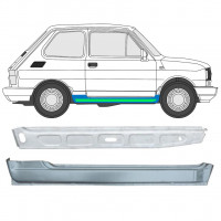 Opravný plech prahu vnitřní + vnější na Fiat 126p 1972-2000 / Pravá 11716