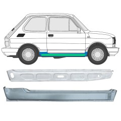 Opravný plech prahu vnitřní + vnější na Fiat 126p 1972-2000 / Pravá / Sada 11716