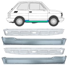 Opravný plech prahu vnitřní + vnější na Fiat 126p 1972-2000 / Sada 11718