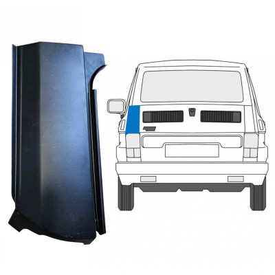 Opravný plech zadního rohu na Fiat 126p 1972-2000 / Levá 14960