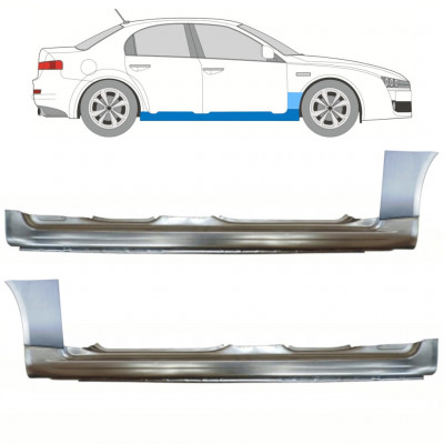 Opravný plech prahu + předního blatníku na Alfa Romeo 159 2005-2012 / Sada 11301