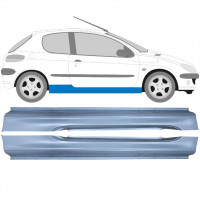 Opravný plech prahu na Peugeot 206 1998- / Levá+Pravá / Sada 9248