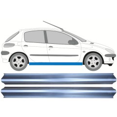 Opravný plech prahu na Peugeot 206 206+ 1998-2012 / Levá = Pravá (symetrická) / Sada 9958