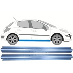 Opravný plech prahu na Peugeot 207 207+ 2006- / Levá+Pravá / Sada 9957