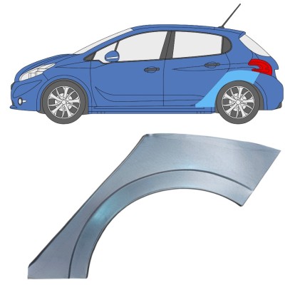 Lem zadního blatníku na Peugeot 208 2012-2019 / Levá 16317