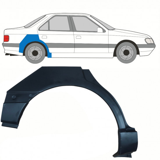 Lem zadního blatníku na Peugeot 405 1987-1996 / Pravá 10781