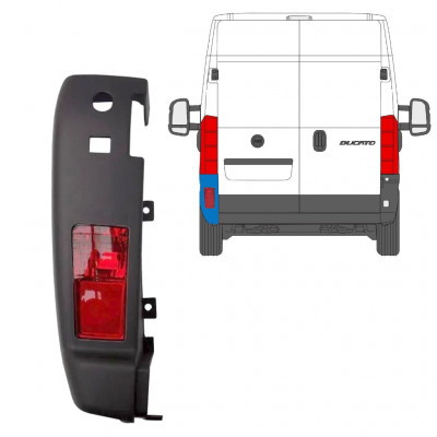 Roh zadního nárazníku pro světlo na Fiat Ducato 2006-2018 / Levá /  10076