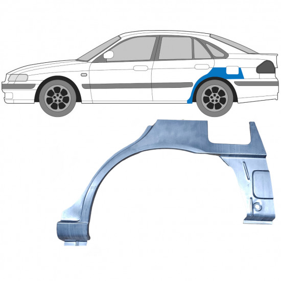 MAZDA 626 1997-2002 OPRAVA ZADNÍHO BLATNÍKU / LEVÝ