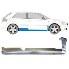 Kompletní práh + opravný plech předního blatníku na Audi A3 8P 2003-2012 / Pravá / Sada 14706