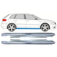 Kompletní práh na Audi A3 8P 2003-2012 / Levá+Pravá / Sada 9999
