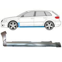 Kompletní práh + opravný plech předního blatníku na Audi A3 8P 2003-2012 / Levá / Sada 11148