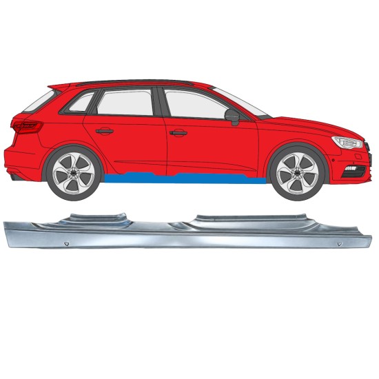 Kompletní práh na Audi A3 8V 2012-2020 / Pravá / HATCHBACK 17283