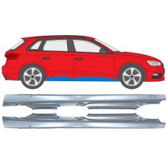 Kompletní práh na Audi A3 8V 2012-2020 / Levá+Pravá / HATCHBACK / Sada 17285