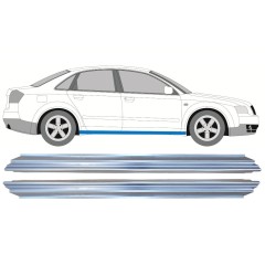 Opravný plech prahu na Audi A4 B6 2000-2004 / Levá = Pravá (symetrická) / Sada 9759