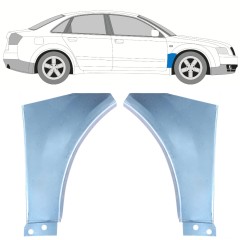 Opravný plech předního blatníku na Audi A4 B6 2000-2004 / Levá+Pravá / Sada 9150
