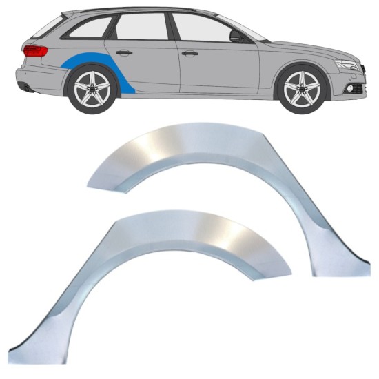 Lem zadního blatníku na Audi A4 B8 2007-2016 / Levá+Pravá / Sada 16324