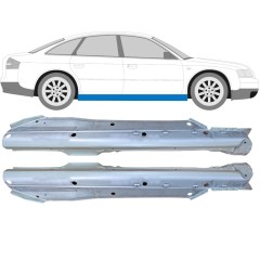 Kompletní práh na Audi A6 C5 1997-2004 / Levá+Pravá / Sada 9119
