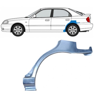 Lem zadního blatníku na Hyundai Accent 2000-2006 / Levá 7594