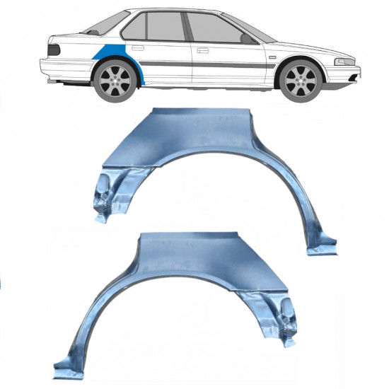 Lem zadního blatníku na Honda Accord 1989-1993 / Levá+Pravá / Sada 9584