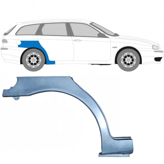 Lem zadního blatníku na Alfa Romeo 156 1997-2005 / Pravá 5402