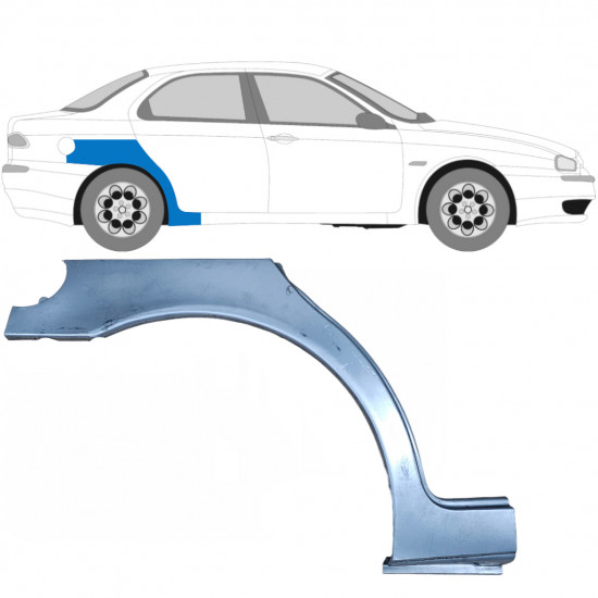 Lem zadního blatníku na Alfa Romeo 156 1997-2005  / Pravá / SEDAN 5400