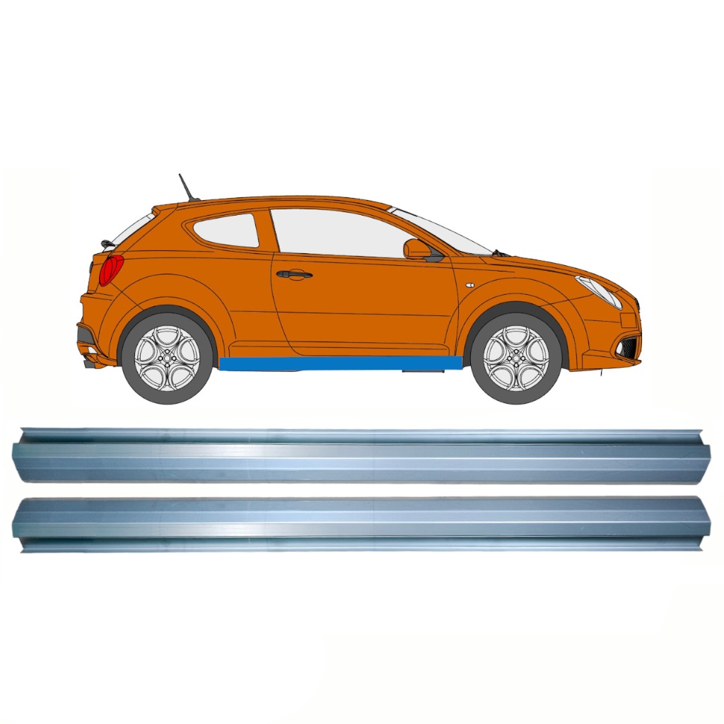 Opravný Plech Prahu Na Alfa Romeo Mito 2008- / Levá = Pravá (Symetrická) / Sada 10708