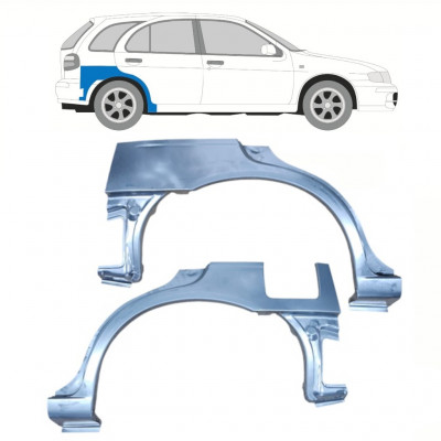 Lem zadního blatníku na Nissan Almera 1995-2000 / Levá+Pravá / Sada 10223