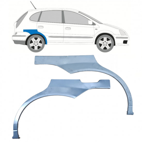 Lem zadního blatníku na Nissan Almera Tino 2000-2006 / Levá+Pravá / Sada 10585