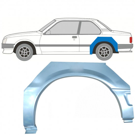 Lem zadního blatníku na Opel Ascona C / Vauxhall Cavalier 1981-1988 / Levá 7290