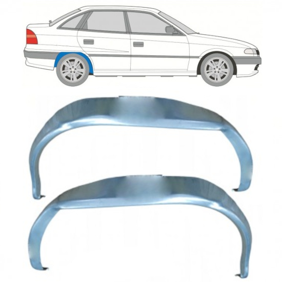 Vnitřní oprava zadního blatníku na Opel Astra 1991-2002 / Levá+Pravá / Sada 10532