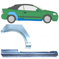 Opravný plech prahu + zadního blatníku na Opel Astra G 2001-2006 CABRIO / Pravá / Sada 12592