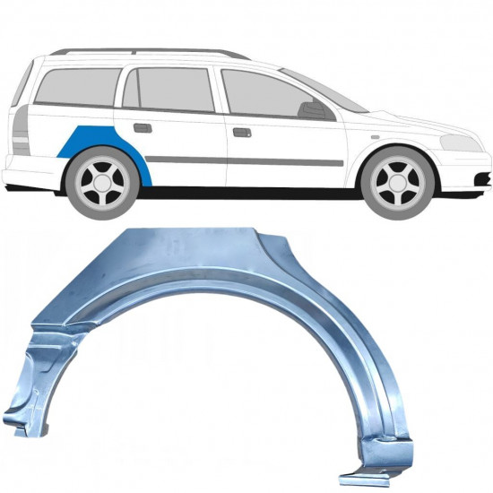 Lem zadního blatníku na Opel Astra 1998-2009 / Pravá / COMBI 6860