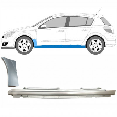 OPEL ASTRA 2003-2014 OPRAVA PŘEDNÍHO BLATNÍKU + OPRAVA PRAHU / LEVÝ