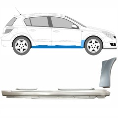 Kompletní práh + opravný plech předního blatníku na Opel Astra H 2003-2014 / Pravá / Sada 11161