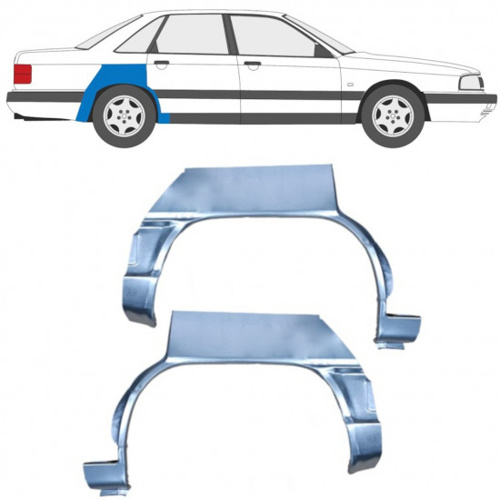 Lem zadního blatníku na Audi 100 C3 1982-1991 / Levá+Pravá / Sada 9993