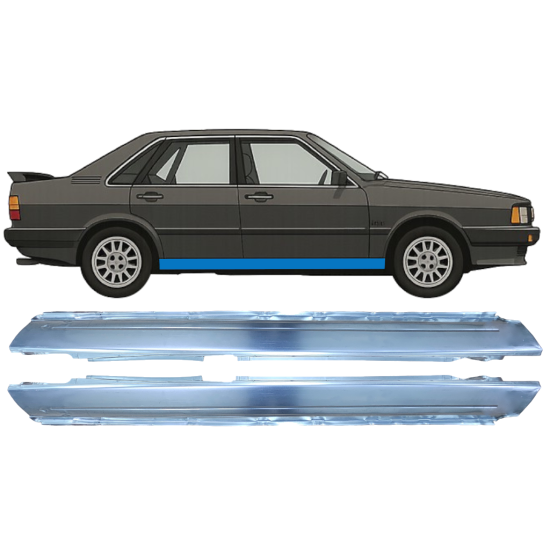 Kompletní práh na Audi 80 B2 1978-1986 / Levá+Pravá / Sada 9116