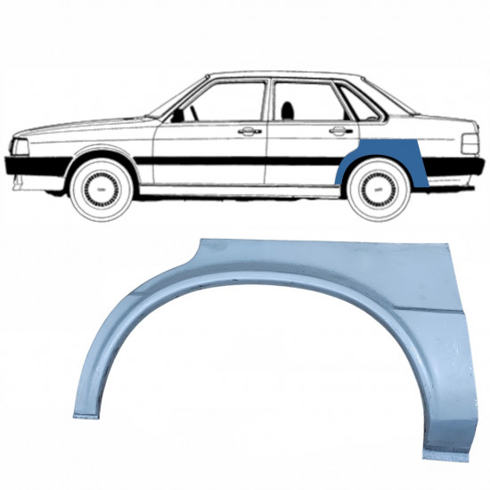 Lem zadního blatníku na Audi 80 B2 1978-1986 / Levá 8892