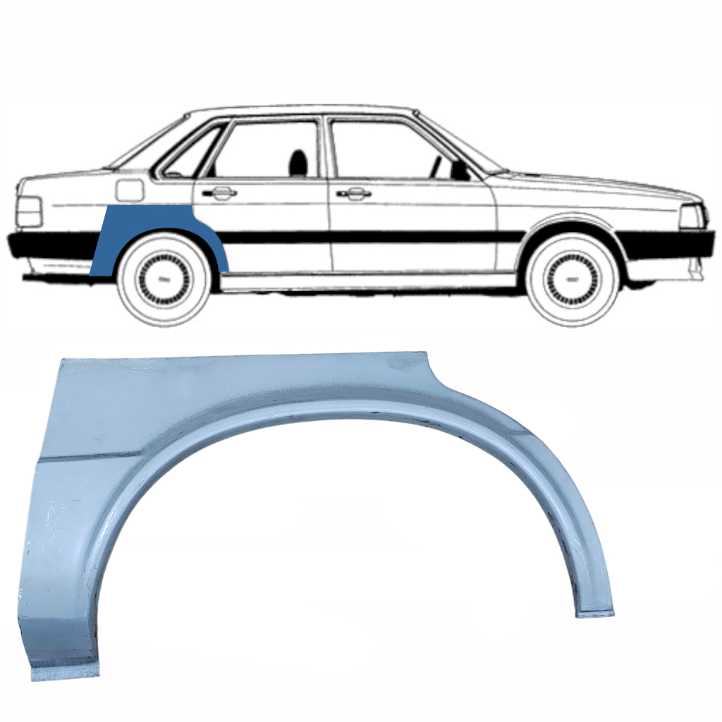 Lem Zadního Blatníku Na Audi 80 B2 1978-1986 / Pravá 8891