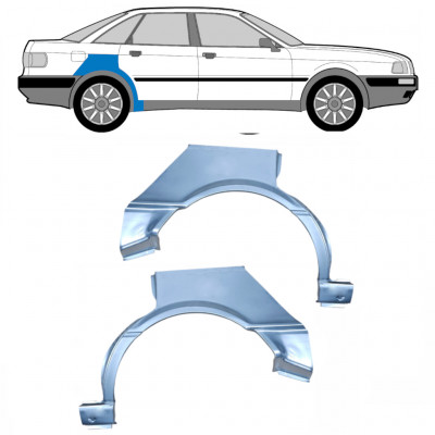 Lem zadního blatníku na Audi 80 B3 1986-1991 / Levá+Pravá / Sada 6426