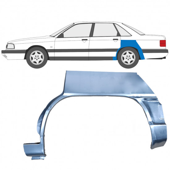 Lem zadního blatníku na Audi 100 C3 1982-1991 / Levá 7608