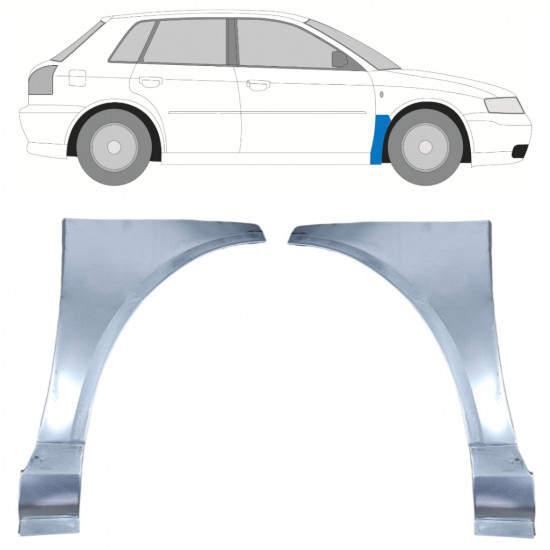 Opravný plech předního blatníku na Audi A3 8L 1996-2003 / Sada 11804