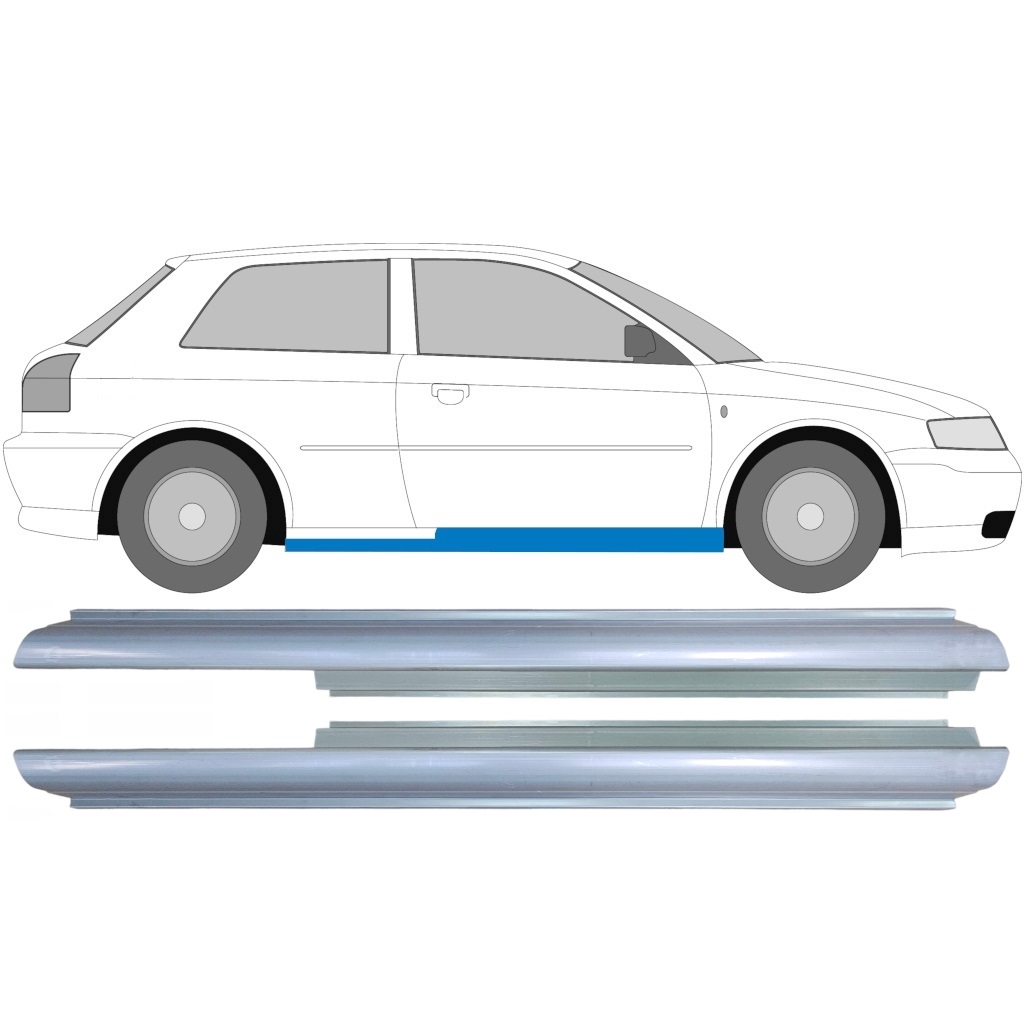 Opravný Plech Prahu Na Audi A3 8L 1996-2003 / Levá+Pravá / Sada 9169
