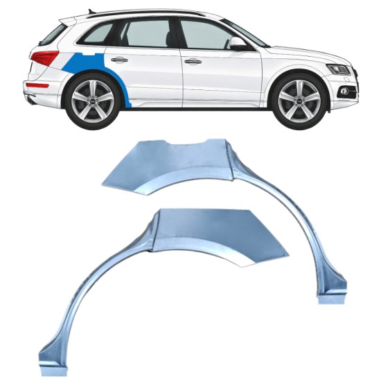 Lem zadního blatníku na Audi Q5 2009-2017 / Levá+Pravá / Sada 11402